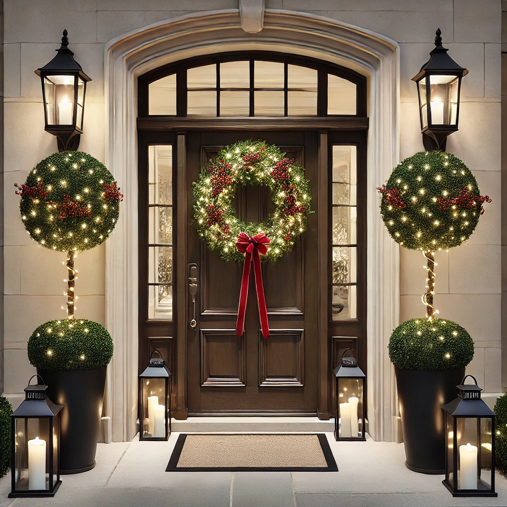 classic festive front door