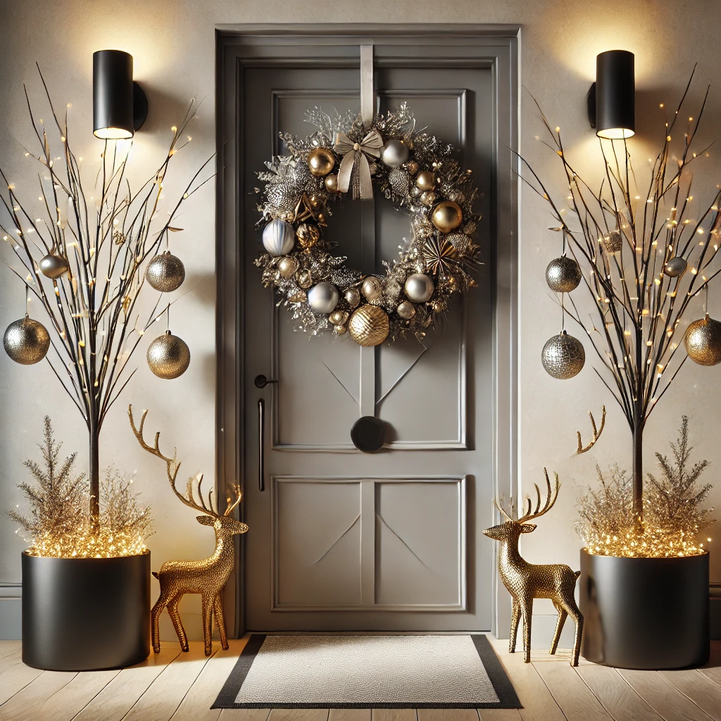 modern festive front door