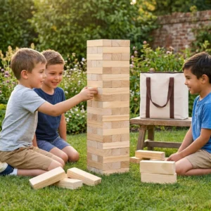 giant wooden stacking game